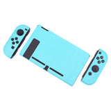 PlayVital Heaven Blue Back Cover for Nintendo Switch Console, NS Joycon Handheld Controller Separable Protector Hard Shell, Soft Touch Customized Dockable Protective Case for Nintendo Switch - NTP313