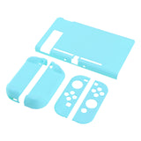 PlayVital Heaven Blue Back Cover for Nintendo Switch Console, NS Joycon Handheld Controller Separable Protector Hard Shell, Customized Dockable Protective Case for Nintendo Switch - NTP313