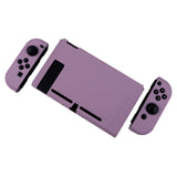 PlayVital Dark Grayish Violet Back Cover for Nintendo Switch Console, NS Joycon Handheld Controller Separable Protector Hard Shell, Soft Touch Customized Dockable Protective Case for Nintendo Switch - NTP328