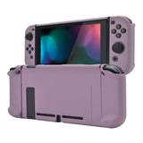 PlayVital Dark Grayish Violet Back Cover for Nintendo Switch Console, NS Joycon Handheld Controller Separable Protector Hard Shell, Soft Touch Customized Dockable Protective Case for Nintendo Switch - NTP328