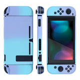 PlayVital Back Cover for Nintendo Switch Console, NS Joycon Handheld Controller Separable Protector Hard Shell, Custom Protective Case for Nintendo Switch - Gradient Violet Blue - NTP329