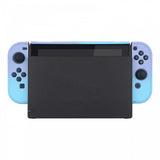 PlayVital Back Cover for Nintendo Switch Console, NS Joycon Handheld Controller Separable Protector Hard Shell, Soft Touch Custom Protective Case for Nintendo Switch - Gradient Violet Blue - NTP329