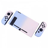 PlayVital Back Cover for Nintendo Switch Console, NS Joycon Handheld Controller Separable Protector Hard Shell, Custom Protective Case for Nintendo Switch - Gradient Pink Violet - NTP330