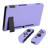 PlayVital Light Violet Back Cover for NS Switch Console, NS Joycon Handheld Controller Separable Protector Hard Shell, Customized Dockable Protective Case for NS Switch - NTP341