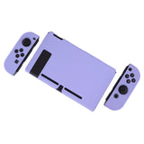 PlayVital Light Violet Back Cover for NS Switch Console, NS Joycon Handheld Controller Separable Protector Hard Shell, Customized Dockable Protective Case for NS Switch - NTP341