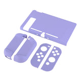 PlayVital Light Violet Back Cover for NS Switch Console, NS Joycon Handheld Controller Separable Protector Hard Shell, Soft Touch Customized Dockable Protective Case for NS Switch - NTP341