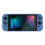 PlayVital Airforce Blue Back Cover for NS Switch Console, NS Joycon Handheld Controller Separable Protector Hard Shell, Soft Touch Customized Dockable Protective Case for NS Switch - NTP343