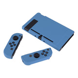 PlayVital Airforce Blue Back Cover for NS Switch Console, NS Joycon Handheld Controller Separable Protector Hard Shell, Soft Touch Customized Dockable Protective Case for NS Switch - NTP343