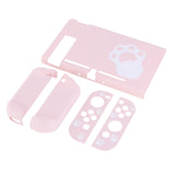 eXtremeRate PlayVital Pink Cat Paw Back Cover for NS Switch Console, NS Joycon Handheld Controller Separable Protector Hard Shell, Dockable Protective Case with Colorful ABXY Direction Button Caps - NTT101