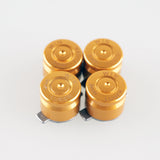 eXtremeRate Alloy Metal Gold Customized Bullet Action Buttons Custom Kits for PS4 Controller - P3J0201