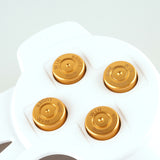 eXtremeRate Alloy Metal Gold Customized Bullet Action Buttons Custom Kits for PS4 Controller - P3J0201