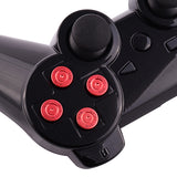 eXtremeRate Aluminum Red Customized Bullet Action Buttons Custom Kits for PS4 Controller - P3J0203