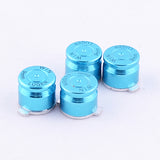 eXtremeRate Aluminum Blue Customized Bullet Action Buttons Custom Kits for PS4 Controller - P3J0204