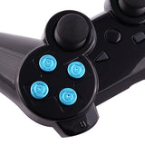 eXtremeRate Aluminum Blue Customized Bullet Action Buttons Custom Kits for PS4 Controller - P3J0204