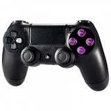 eXtremeRate Aluminum  Purple Customized Bullet Action Buttons Custom Kits for PS4 Controller - P3J0210