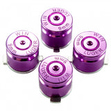 eXtremeRate Aluminum  Purple Customized Bullet Action Buttons Custom Kits for PS4 Controller - P3J0210