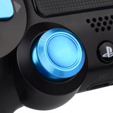 eXtremeRate Metal Blue Repair ThumbSticks Action Buttons Dpad for PS4 Pro Slim Controller -P4AJ0009GC