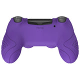 PlayVital Guardian Edition Purple Ergonomic Soft Anti-Slip Controller Silicone Case Cover for PS4, Rubber Protector Skins with black Joystick Caps for PS4 Slim PS4 Pro Controller - P4CC0065