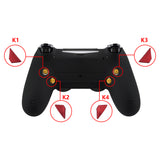 eXtremeRate Soft Touch Scarlet Red Replacement Redesigned Back Buttons K1 K2 K3 K4 Paddles for eXtremeRate PS4 Controller Dawn Remap Kit - P4GZ024