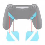 eXtremeRate Soft Touch Heaven Blue Replacement Redesigned Back Buttons K1 K2 K3 K4 Paddles for PS4 Controller Dawn Remap Kit - P4GZ027