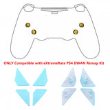 eXtremeRate Soft Touch Heaven Blue Replacement Redesigned Back Buttons K1 K2 K3 K4 Paddles for PS4 Controller Dawn Remap Kit - P4GZ027