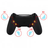 eXtremeRate Soft Touch Heaven Blue Replacement Redesigned Back Buttons K1 K2 K3 K4 Paddles for PS4 Controller Dawn Remap Kit - P4GZ027