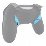 eXtremeRate Soft Touch Heaven Blue Replacement Redesigned Back Buttons K1 K2 K3 K4 Paddles for PS4 Controller Dawn Remap Kit - P4GZ027