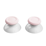 eXtremeRate Cherry Blossoms Pink & White Dual-Color Replacement 3D Joystick Thumbsticks, Analog Thumb Sticks with Phillips Screwdriver for PS4 Slim Pro Controller - P4J0129