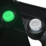 eXtremeRate Glow in Dark - Green Dual-Color Replacement 3D Joystick Thumbsticks, Analog Thumb Sticks with Phillips Screwdriver for PS4 Slim Pro Controller - P4J0133