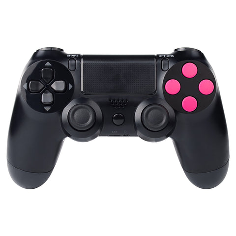 eXtremeRate Solid Pink Action Buttons Repair for PS4 Controller -P4J0205