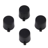 eXtremeRate Solid Black Action Buttons Repair for PS4 Controller -P4J0209