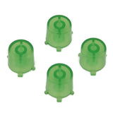 eXtremeRate Transparent Green Action Buttons Repair for PS4 Controller-P4J0212