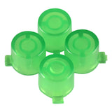 eXtremeRate Transparent Green Action Buttons Repair for PS4 Controller-P4J0212