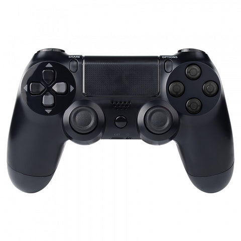 eXtremeRate Transparent Black Action Buttons Repair for PS4 Controller-P4J0215