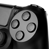 eXtremeRate Transparent Black Action Buttons Repair for PS4 Controller-P4J0215