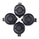 eXtremeRate Transparent Black Action Buttons Repair for PS4 Controller-P4J0215