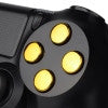 eXtremeRate Chrome Gold Action Buttons Repair for PS4 Controller-P4J0217