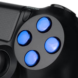 eXtremeRate Chrome Blue Action Buttons Repair for PS4 Controller-P4J0220