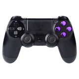 eXtremeRate Chrome Purple Action Buttons Repair for PS4 Controller-P4J0221