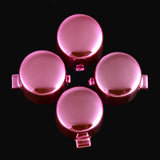 eXtremeRate Chrome Pink Action Buttons Repair for PS4 Controller-P4J0234