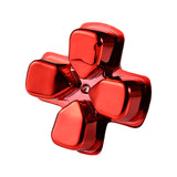 eXtremeRate Chrome Red Dpad Direction Pad Buttons for PS4 Controller - P4J0503