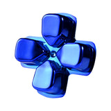 eXtremeRate Chrome Blue Dpad Direction Pad Buttons for PS4 Controller - P4J0504