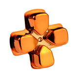 eXtremeRate Chrome Orange Dpad Direction Pad Buttons for PS4 Controller - P4J0507