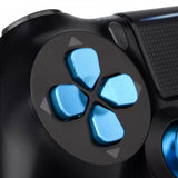 eXtremeRate Metal Blue Dpad Direction Pad Buttons Repair for PS4 Controller - P4J0528