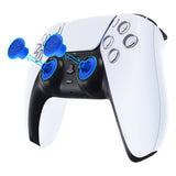 eXtremeRate Blue ThumbsGear Interchangeable Ergonomic Thumbstick for PS5 Controller, for PS4 All Model Controller - 3 Height Domed and Concave Grips Adjustable Joystick - P4J1113