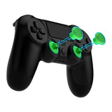 eXtremeRate Green ThumbsGear Interchangeable Ergonomic Thumbstick for PS5 Controller, for PS4 All Model Controller - 3 Height Domed and Concave Grips Adjustable Joystick - P4J1114