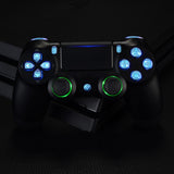 eXtremeRate Multi-Colors Luminated D-pad Thumbstick Trigger Home Face Buttons, Chameleon Classical Symbols Buttons DTFS (DTF 2.0) LED Kit for PS4 Slim PS4 Pro Controller - Controller NOT Included - P4LED04