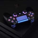 eXtremeRate Multi-Colors Luminated D-pad Thumbstick Trigger Home Face Buttons, Chameleon Classical Symbols Buttons DTFS (DTF 2.0) LED Kit for PS4 Slim PS4 Pro Controller - Controller NOT Included - P4LED04