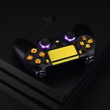 eXtremeRate Multi-Colors Luminated D-pad Thumbstick Trigger Home Face Buttons, Chrome Gold Classical Symbols Buttons DTFS (DTF 2.0) LED Kit for PS4 Slim PS4 Pro Controller - Controller NOT Included - P4LED06