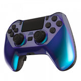 eXtremeRate Chameleon Purple Blue DECADE Tournament Controller (DTC) Upgrade Kit for PS4 Controller JDM-040/050/055, Upgrade Board & Ergonomic Shell & Back Buttons & Trigger Stops - Controller NOT Included - P4MG004